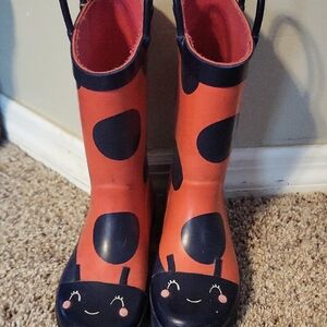 Carter's Red and Black Ladybug Kids Rain Boots Size 11